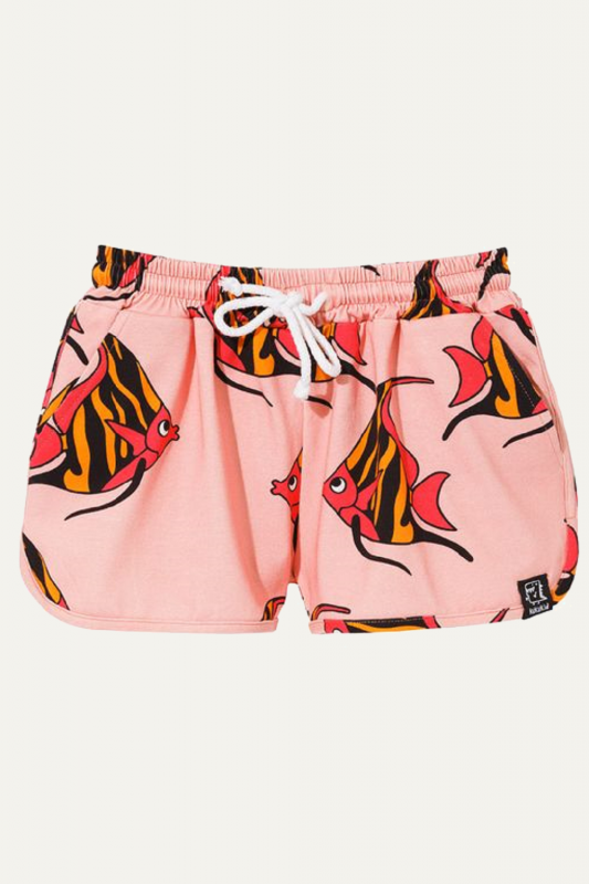 Spodenki 80'S shorts pink orange pink fish Kukukid